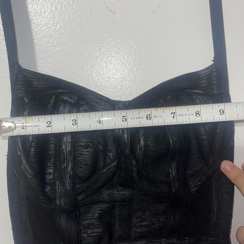 HOUSE OF [LONDON] CB Sexy black faux leather corset/bandaid dress, XS. Slim fit. - Picture 5 of 10